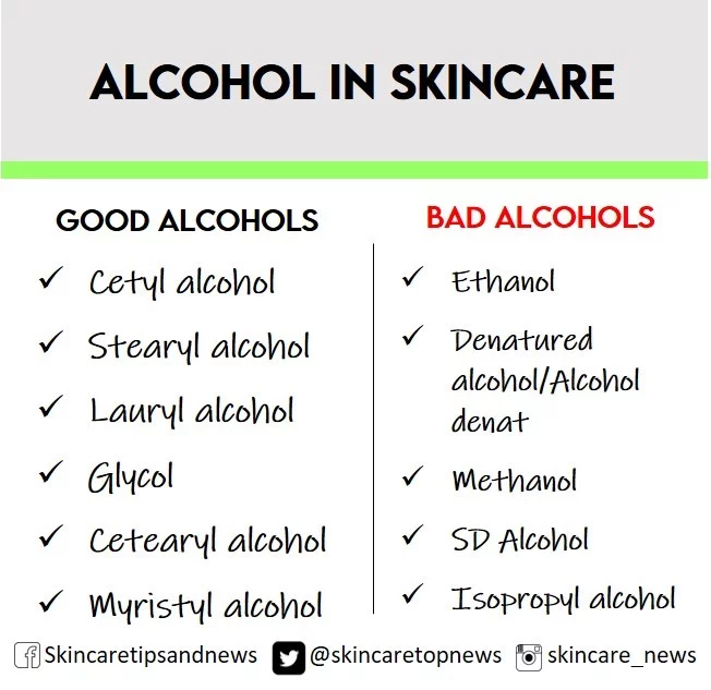 Good and Bad Alcohols for Your Skin - Skin Care Top News