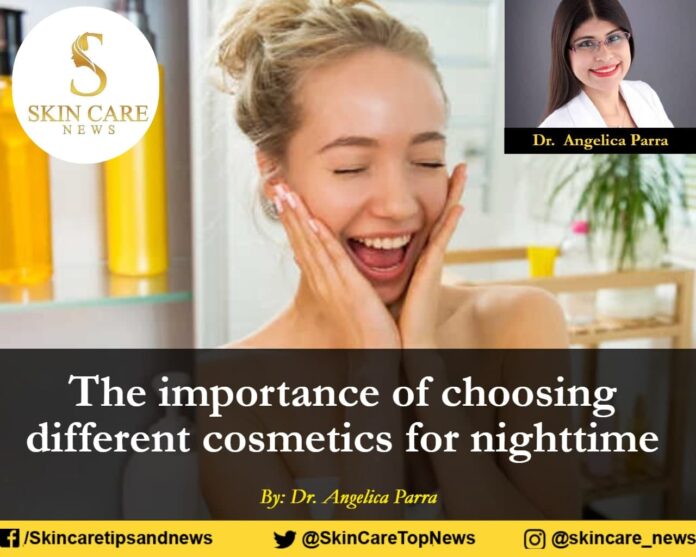 The importance of choosing different cosmetics for nighttime