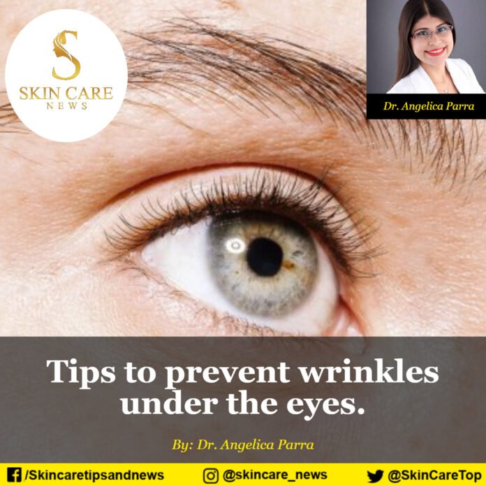 Tips to prevent wrinkles under the eyes.