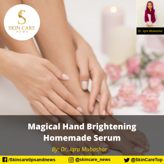 Magical Hand Brightening Homemade Serum